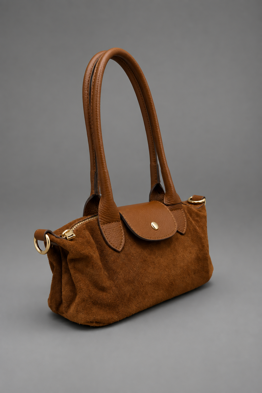 Bolso de piel con asas largas