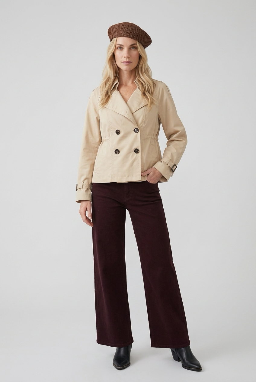Gabardina corta Vera