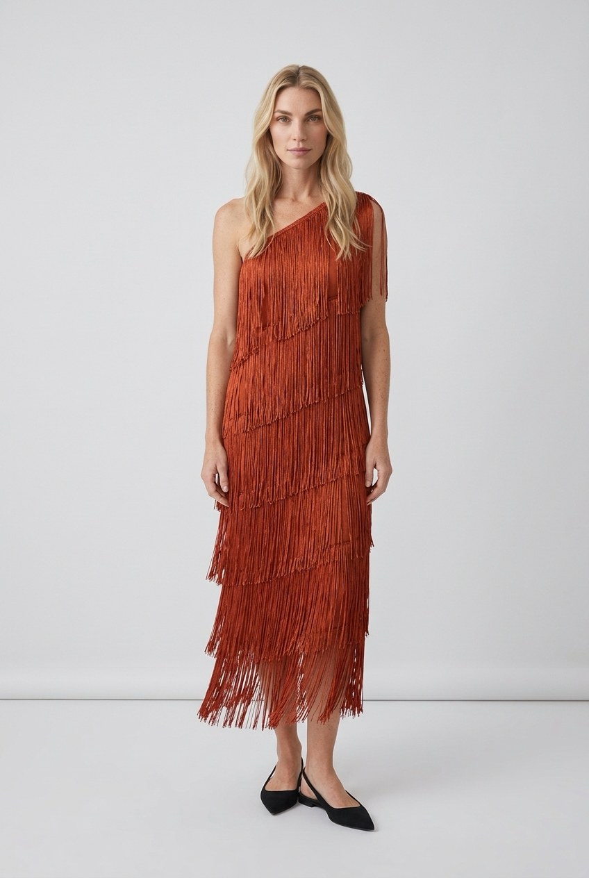 Vestido de flecos Gala
